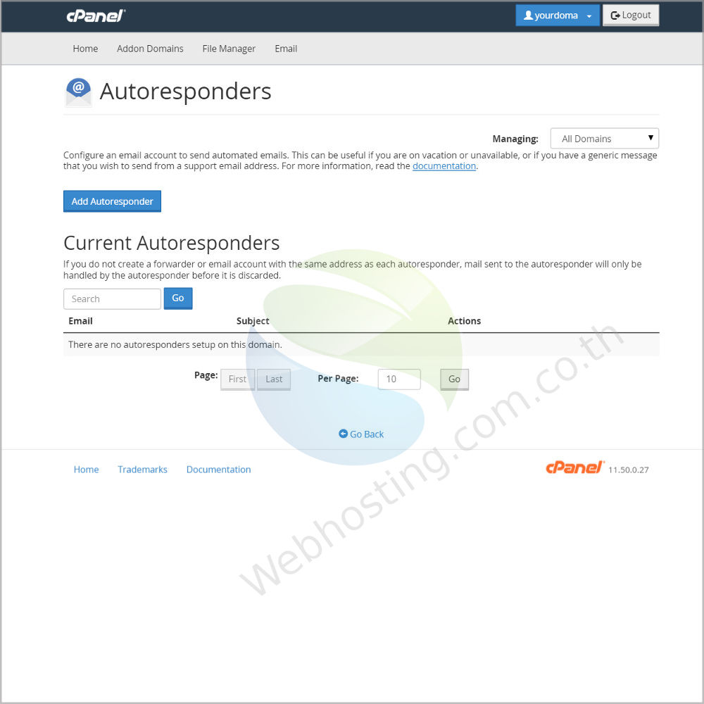 Cpanel web hosting แนะนำหน้าจอ cpanel screen - ระบบจัดการเว็บโฮสติ้งด้วย Cpanel - Sub domain หรือ ชื่อเว็บไซต์ย่อย หรือโดเมนเนมย่อย ที่แบ่งย่อยมาจากโดเมนเนมหลัก (Domain) เช่น โดเมนหลักคือ thailandwebhost.com เราสามารถสร้าง Subdomain ได้หลากหลาย เช่น domainname.thailandwebhost.com ,โดเมน.thailandwebhost.com,webhosting.thailandwebhost.com และอื่น ๆ อีกมากมาย ตามการใช้งานของคุณ