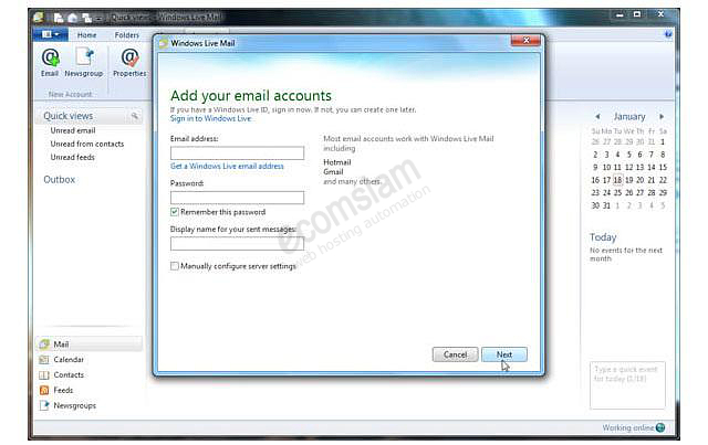 windows-livemail-setting-for-windows แนะนำโดย thailandwebhost web hosting